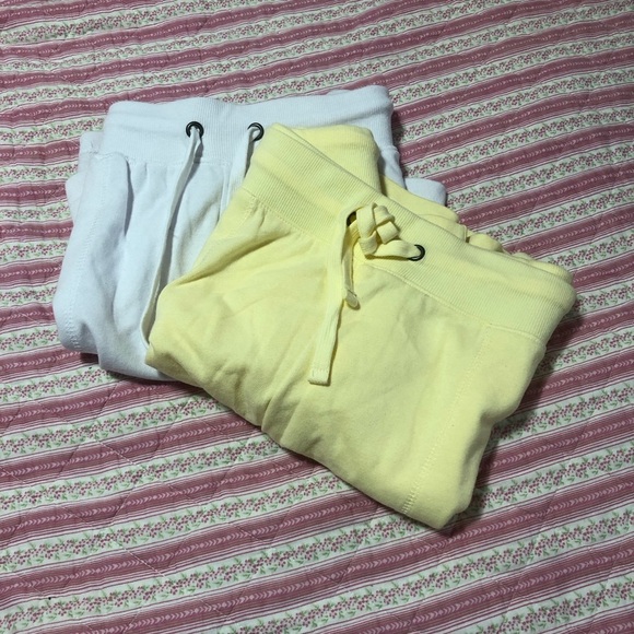 Yellow and White shorts- Cozy Collection -large2 pairs- new or like new - Picture 8 of 10